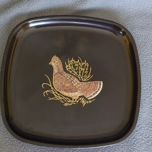 Couroc Of Monterey Ruffled Grouse Tray.
